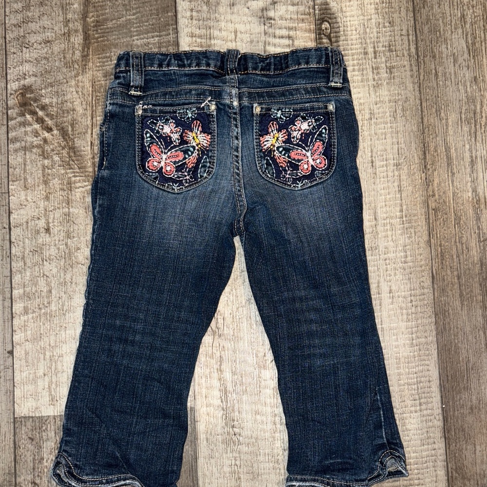 GAP Dark Blue ankle Jeans with Butterfly Embroidery-size 6R
